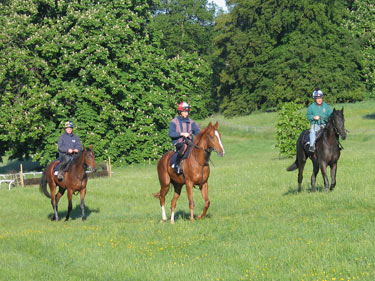 Riding in the nearby grounds